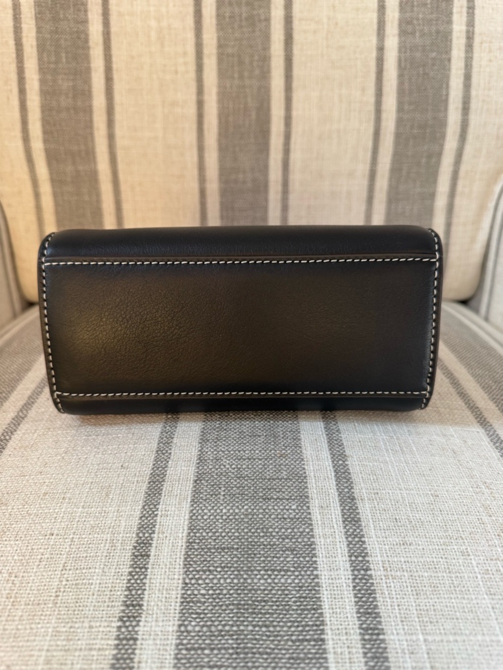 Original Tory Burch Petite Lee Radziwill Double Bag - Black with white stitching - Picture 4 of 12